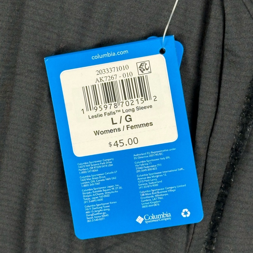 Columbia Leslie Falls Omni-Shade UPF 50 Long Sleeve Shirt NWT Size Large - Picture 2 of 8